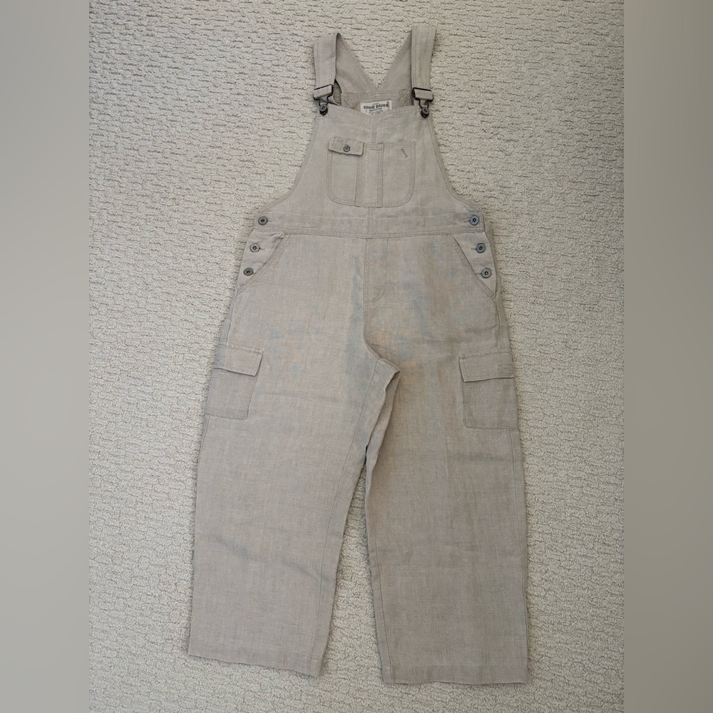 Eddie Bauer 100%linen overalls sz L